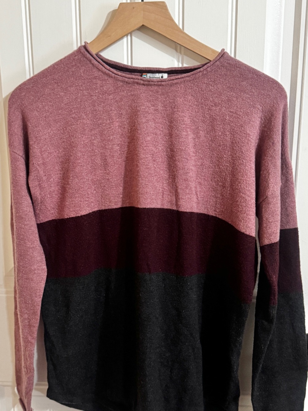 Smartwool Shadow Pine Colorblock Merino Wool Blend Sweater